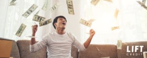 Man saving money