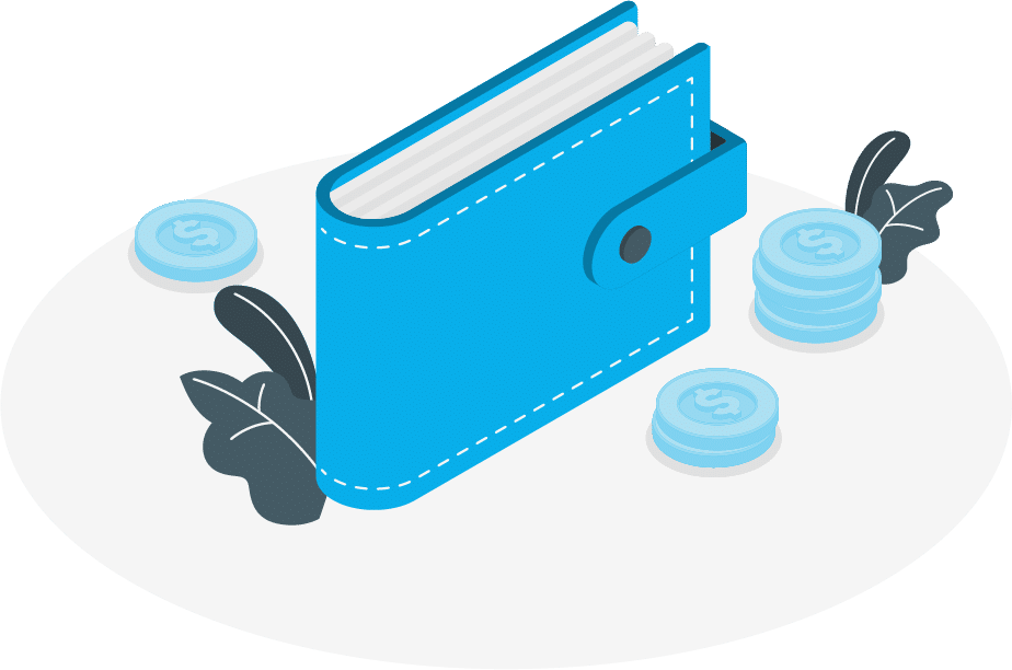 wallet and coins image